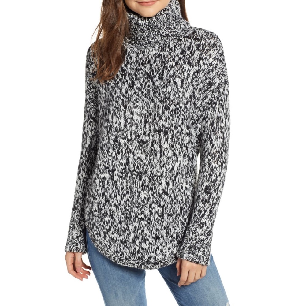 Treasure & Bond Turtleneck Sweater Tunic Gray S